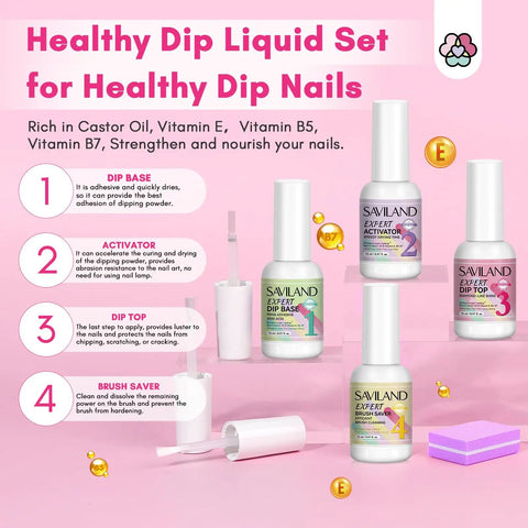 Dip Powder Nail Kit With Drill Starter Set For DIY Mani, 30 Colors Dip Powder Collection, Dipping Liquid Set shown