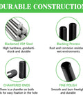 400 Pcs Roll Pin Assortment Kit With Slotted Tension Pins, Durable Spring Steel With Black Oxide Finish, Chamfered Ends