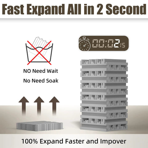 48 Pack High Density Self Adhesive Sound Proof Foam Panels 12 By 12 By 2 Inches Easy As Pie Install showing fast expand feature.