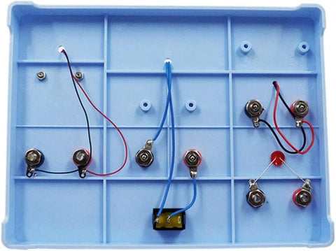 Solar Cell Demonstration Kit With PV Materials For Renewable Energy Learning Hands On Solar Power Experiments And Easy Setup Science Education Tool For Classrooms, blue plastic board