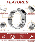 Hydencamm hose clamp set, 370 pcs, 15 sizes, 5.3–33.1 mm, stainless steel, single-ear stepless clamps