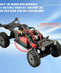 NanoPython 20A/50A Brushed And Brushless ESC with Built In Wireless Tuning Module installed in RC crawler chassis.