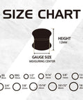 Size chart for Wood Ear Gauges Set 2 To 6 Pieces Hollow Rosewood Tunnels Plugs 0G To One And Three Sixteenth Inch 8mm To 30mm