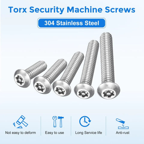 Top Notch 25 Piece Set Of Size 6-32 X One Inch Torx Security Machine Screws Built With Hella Tough 304 Stainless Steel Button Head Bolts