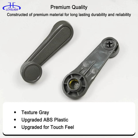 Interior Window Crank Handle Textured Gray Compatible With Toyota Vehicles Including 1973 To 2017 Tundra Yaris Matrix
