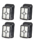Four Pack Replacement Filters For CrossWave Wet Dry Vacuums And Cordless Max HydroSteam Pet Pro Models Compatible With 1785 3888A 2551 2306 2210 2554 2596 35151 3515 35152, showing front view of 4 rectangular filters