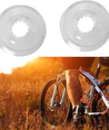 Freewheel Spoke Protector And Spoke Covers For Mountain Bikes, Chain Guard, Flywheel Guard, shown with cyclist and bike