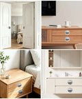 Round Recessed Sliding Closet Door Pulls 40mm Inner Diameter Stainless Steel Door Handle on various furniture items