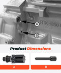 Beefy Engine Timing Tool With JDE81-4 Locking Pin For Fuel Pump Timing, Alloy Steel Build For Long Lasting Precision, Easy Pin Insertion And Secure Lock, Pro Grade Diesel Engine TDC Tool For Quick, Reliable Service, product dimensions A and B