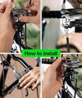 Installation of Gyro Brake Cables Front And Rear Kit with Spinner Rotor for 20 Inch Bikes, showing hand setup and brake lever