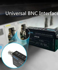 High Frequency AC DC Current Probe For Scope Testing With 50Mhz Bandwidth connected to BNC interface in laboratory setting.