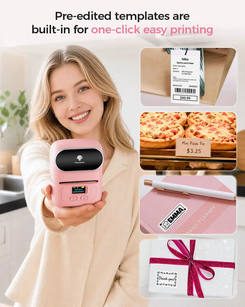No Sweat Portable Thermal Label Printer With Crisp Built In Display And Smartphone App Hookup For Home And Small Business Quick Print Name Tags Price Stickers Cable Wraps Jewelry Cards Up To Fifty Millimeters Wide