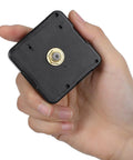 Hand holding Quartz Clock Movement Replacement Kit DIY Clock Mechanism Repair Part Silent Battery Operated Motor