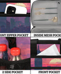 Insulated Picnic Backpack Lunch Bag For Women And Men Large Capacity Portable Cooler Tote showing pockets and features
