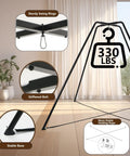 Heavy Duty Swing Stand For Kids With 330 Lbs Capacity And All Weather Rust Resistant Steel Frame features and parts display