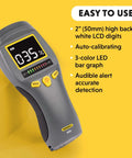 Pinless Moisture Meter With LCD Display For Wood And Construction Materials showing LCD and LED features