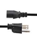 Heavy Duty 6-Foot NEMA 5-15P To C13 Power Cord, 14AWG, 15A 125V, UL Listed Replacement Computer And Monitor PC Power Cable For Home Office And Workstations A True Workhorse, black plugs
