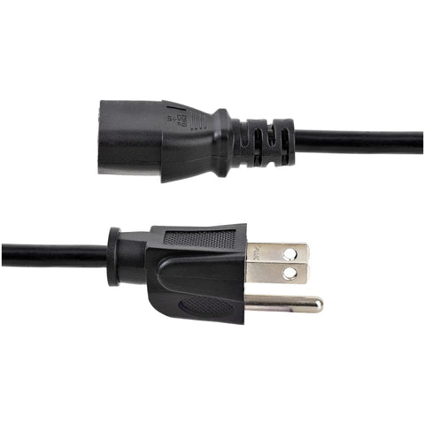 Heavy Duty 6-Foot NEMA 5-15P To C13 Power Cord, 14AWG, 15A 125V, UL Listed Replacement Computer And Monitor PC Power Cable For Home Office And Workstations A True Workhorse, black plugs