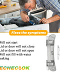 Washer Door Hinge With Bushings and Door Striker Kit Replacement Fits Frigidaire Electrolux Kenmore Crosley Front Load Washers Replaces 1191162 AP3886714 PS1152380 installed with front-load washer repair symptoms