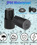 50 Pack Waterproof Wire Nut Connectors Set For Outdoor Lighting And Irrigation Valves, close-up of waterproof black caps