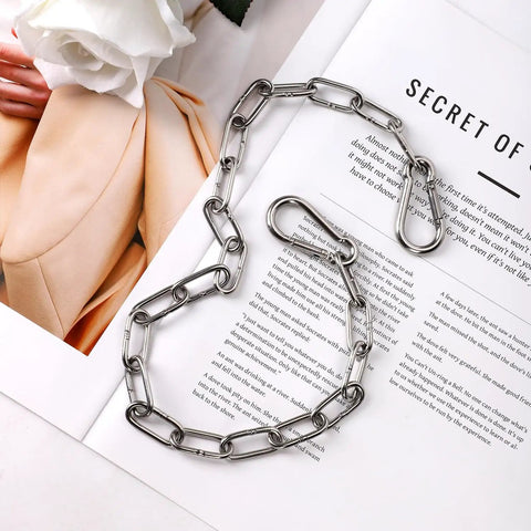 20 Inch Heavy Duty Stainless Steel Gate Chain Lock With Dual End Carabiners For Outdoor Fences Pet Cages And Corral Use