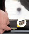 Close-up of 9-366 Stamped Glass Door Roller Assembly for patio doors with adjustable steel housing being installed