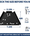 Quick Release Bench Plate Kit For Lee Precision Reloading Press with 90267 mounting bracket dimensions and hardware.
