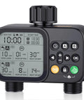 Digital outdoor controller with LCD for Two Outlet Sprinkler Timer With Rain Delay Manual And Automatic Watering System