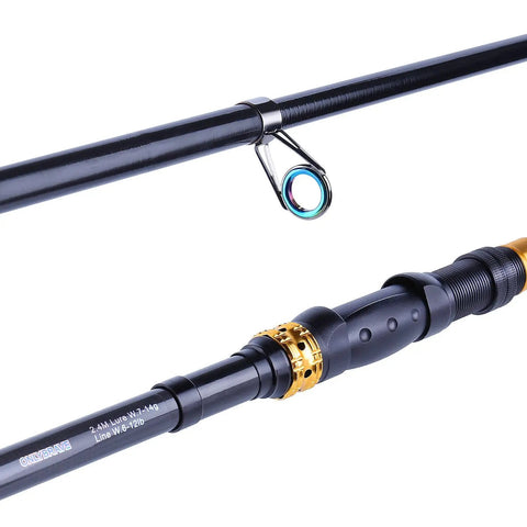 Ultralight Telescopic Fishing Rod With 24 Ton Carbon Fiber Build Portable Go To Retractable Handle CNC Reel Seat And Stainless Steel Guides