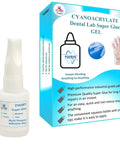 Pro Grade Dental Lab Super Glue Adhesive Gel For Fast Instant Bonding Of Dental Tools And Accessories, 1 oz bottle with box