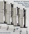 Stainless Steel Gravity-Fed Water Filter Stand Lifts Your System Six Inches Off the Countertop for Easy Dispensing, 9-Inch Base