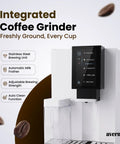 Top Shelf Fully Automatic Espresso Machine With Built In Grinder And Dual Milk Frother For Smooth Bean To Cup Coffee Drinks Without Stepping Outside Your Door, sleek design with milk frother.
