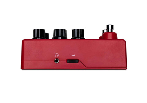 Rear view of POD Express Guitar Multi Effects Processor With HX Quality Tones, showing control knobs and input ports.