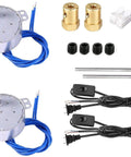 Dope Synchronous Turntable Motor With 7mm Flexible Coupling 50/60Hz AC 100-127V 4W CCW/CW Lamp Cord 5-6 RPM Great For Hand Made Projects School Experiments And Models 2-Pack, two motors and accessories