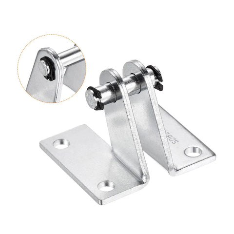 66x48mm Air Cylinder Rod Clevis Mounting Bracket Rear Pivot For Pneumatic Systems, Silver, 6mm Hole, Made From Durable Low-Carbon Steel, Wear-Resistant, High-Strength Industrial Automation Mounting Part on pneumatic cylinder rod