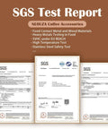 SGS test report certificates for coffee accessories, including food contact, heavy metals, and stainless steel safety tests.