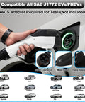 Level Two Electric Vehicle Charger Station Featuring 240V And 40A Wiring For Fast 9.5KW Power Delivery when connecting EVs with J1772 connector.