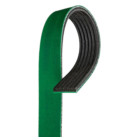 Close-up of Six Rib Serpentine Drive Belt For A Beefy, Smooth Power Transmission, EPDM Accessory Strap, Direct Fit OE Replacement