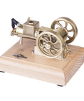 Dope Little 1.6cc Metal Adjustable Speed Micro Horizontal Water Cooled 4-Stroke Gasoline Engine With Wooden Base for STEM Education and Science Demos Today on wood base