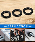 rust-resistant lock washers on wooden surface with application examples