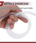 Hand holding Air And Water Silicone Vacuum Hose 10 Ft High Temperature Automotive Vacuum Line Clear Tubing Three Sixteenth Inch Outer Diameter 5mm ID 2mm Wall Thickness For Turbo Boost And Vacuum System