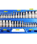 Heavy Duty Hex Bit Socket Set With Allen Wrench Kit for Ratchet Tools SAE and Metric Drive in plastic storage case