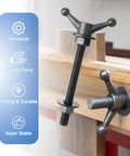 Essential Moxon Vise Hardware Kit For Woodworking Benches Includes 8 Inch Threaded Rods Cast Knobs Nuts And Washers
