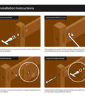 Installation instructions for Solid Beef Black Steel Bed Bolt With Matching Nut To Clamp Wooden Frames Tight Without Any Drama.
