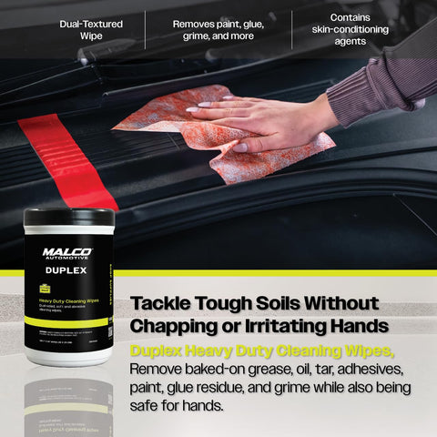 Heavy Duty Cleaning Wipes For Home And Auto With Dual Sided Texture Wet Wipes That Power Through Grease Tar Paint Oil Dirt Without Residue Safe On Hands Made In USA 130 Wipes