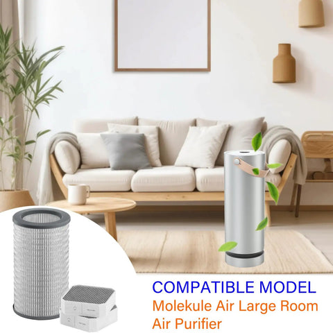 3 Pack Replacement Filter Set For Large Room Air Purifier Includes 1 PECO Filter And 2 Pre-Filters shown with purifier