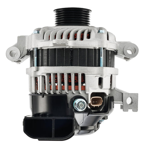 Front view of High Amp Alternator Replacement For Mazda 6 2006-2013 2.3L And 2.5L Plus MX 5 Miata 2006-2008 12V 100Amp CW 6 Groove Pulley