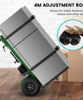 Electric Stair Climbing Dolly With 1200W Motor, Heavy Duty Foldable Hand Truck With 4M Adjustment Rope, Ideal for Moving.