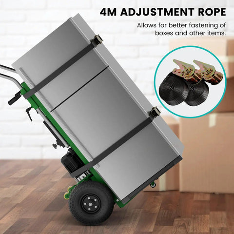 Electric Stair Climbing Dolly With 1200W Motor, Heavy Duty Foldable Hand Truck With 4M Adjustment Rope, Ideal for Moving.
