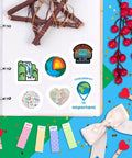 Geography Stickers Pack For Water Bottles And Laptops Dope Waterproof Vinyl Decals Featuring Maps And Landmarks 100 Piece Set